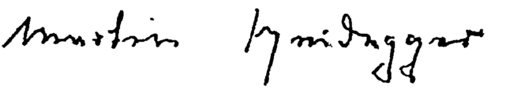 Heidegger's signature